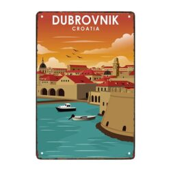 plaque métal déco dubrovnik