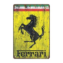 plaque métal déco ferrari
