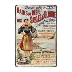 plaque métal déco les sables d'olonne