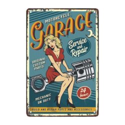 plaque métal déco mécanique sexy
