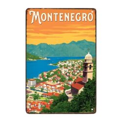 plaque métal déco Monténégro