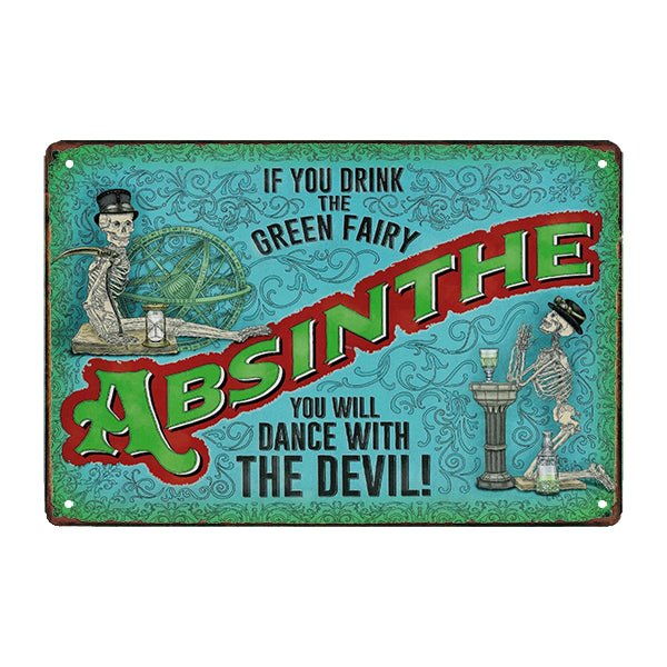 plaque-metal-deco-vintage-cuisine-absinthe plaque métal déco vintage cuisine absinthe