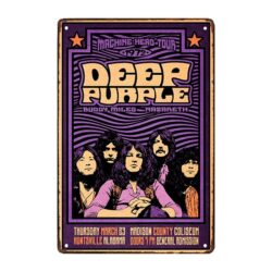plaque métal deep purple