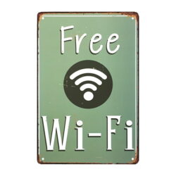 plaque métal free wi-fi