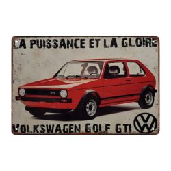 plaque métal golf gti