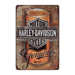 plaque métal harley davidson