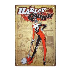 plaque métal harley quinn