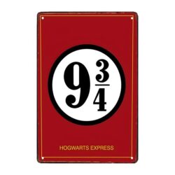 plaque métal harry potter gare
