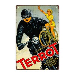 plaque publicitaire ancienne moto terrot