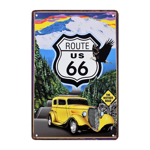 advertising plaque old route 66 advertising plaque old route 66