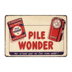 plaque publicitaire ancienne wonder