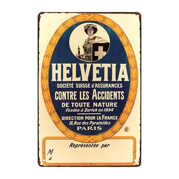 advertising plaque insurance helvetia advertising plaque insurance helvetia