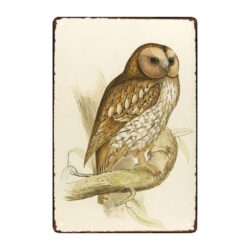 advertising plaque with owl