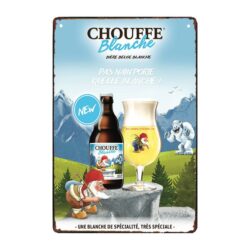plaque publicitaire bière belge chouffe