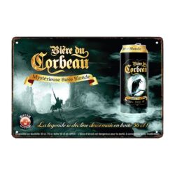 plaque publicitaire bière du corbeau