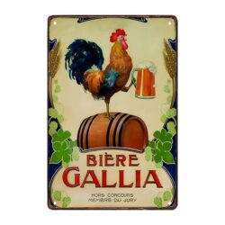 plaque publicitaire bière gallia