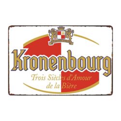 plaque publicitaire bière kronenbourg
