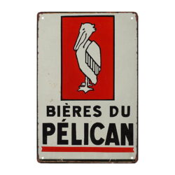 plaque publicitaire biere pelican