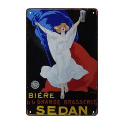 plaque publicitaire biere sedan