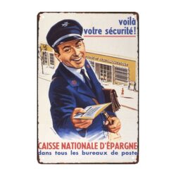 plaque publicitaire caisse d'épargne