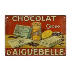 plaque publicitaire chocolat d'aiguebelle