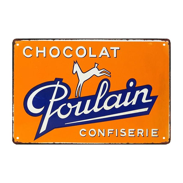 chocolate foal advertising plate chocolate foal advertising plate