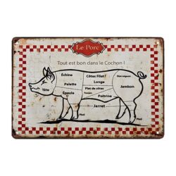 plaque publicitaire cochon