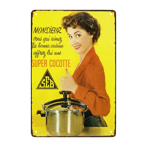 advertising plate cocotte seb advertising plate cocotte seb