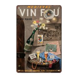 plaque publicitaire des vins fou henri maire