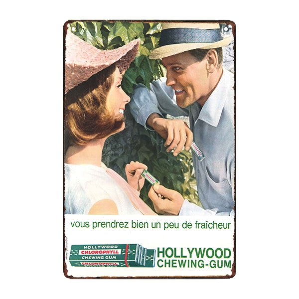 hollywood chewing gum advertising plate hollywood chewing gum advertising plate