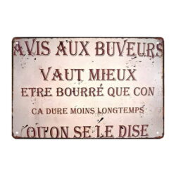 plaque publicitaire humour