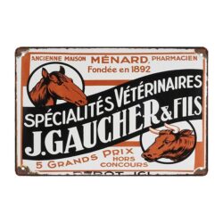 plaque publicitaire j.gaucher fils
