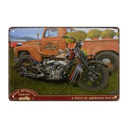 plaque publicitaire metal indian
