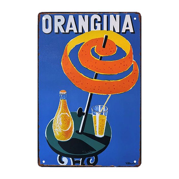 plaque-publicitaire-metal-orangina plaque publicitaire métal orangina