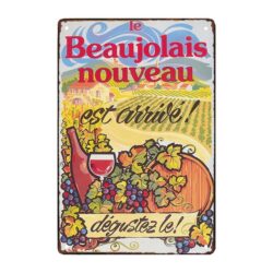 plaque publicitaire métal signalétique beaujolais