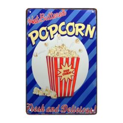 plaque publicitaire popcorn