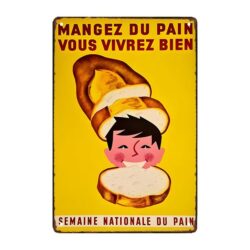 plaque publicitaire retro pain