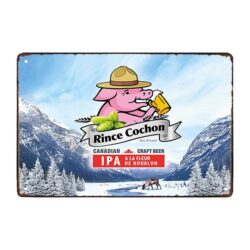 plaque publicitaire rince cochon ipa