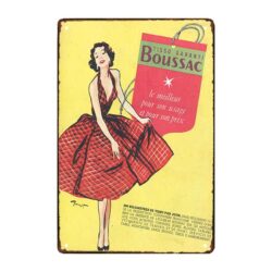 advertising plate vintage pin up french