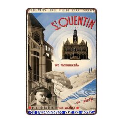 plaque publicitaire vintage saint quentin