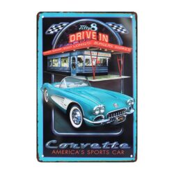 plaque publicitaire vintage usa