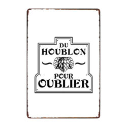 plaque métal houblon