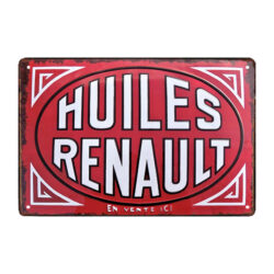 plaque métal huile