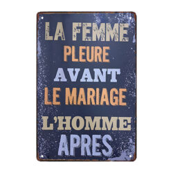 plaque métal humoristique mariage