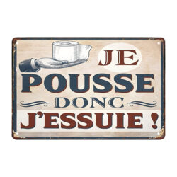 plaque métal humoristique wc