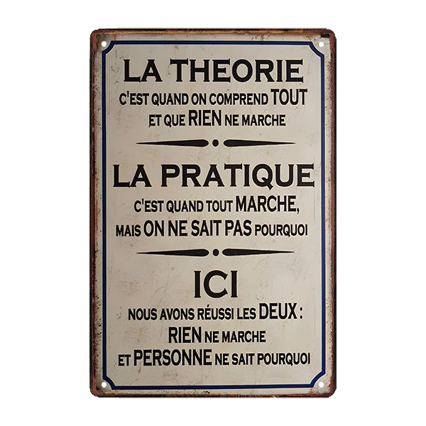 plaque-metal-humour-vintage plaque métal humour vintage