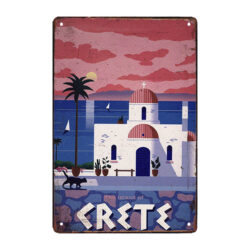 metal plaque island of crete