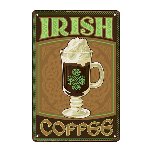 irish coffee metal plate irish coffee metal plate