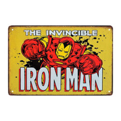 plaque métal iron man marvel