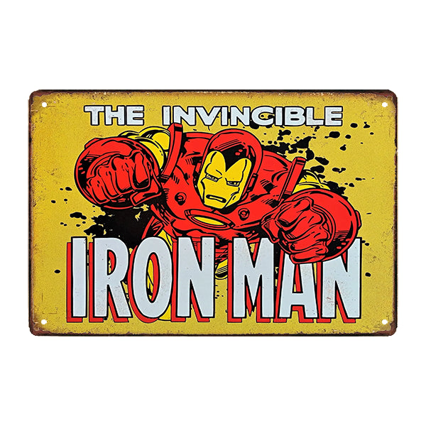 plaque-metal-iron-man-marvel plaque métal iron man marvel